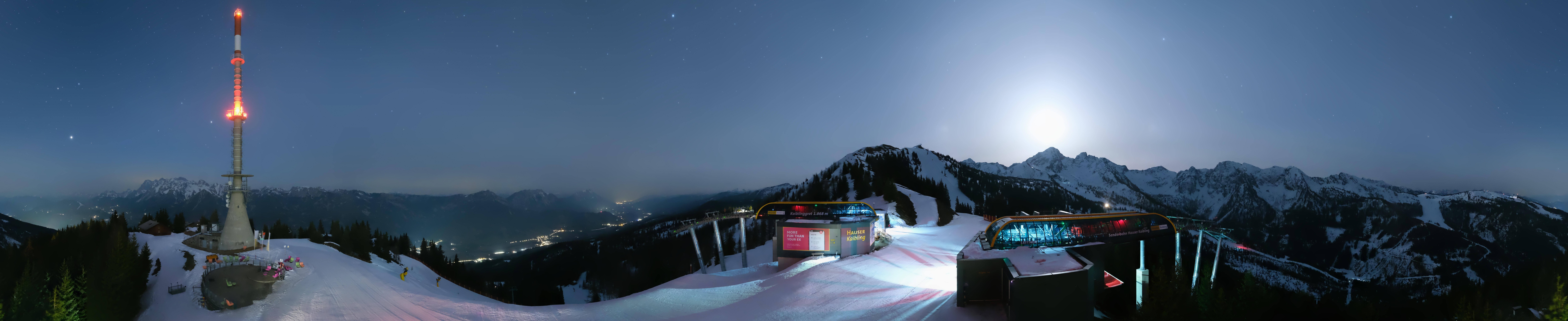 Archiv Foto Webcam Hauser Kaibling: Panorama Sendemast