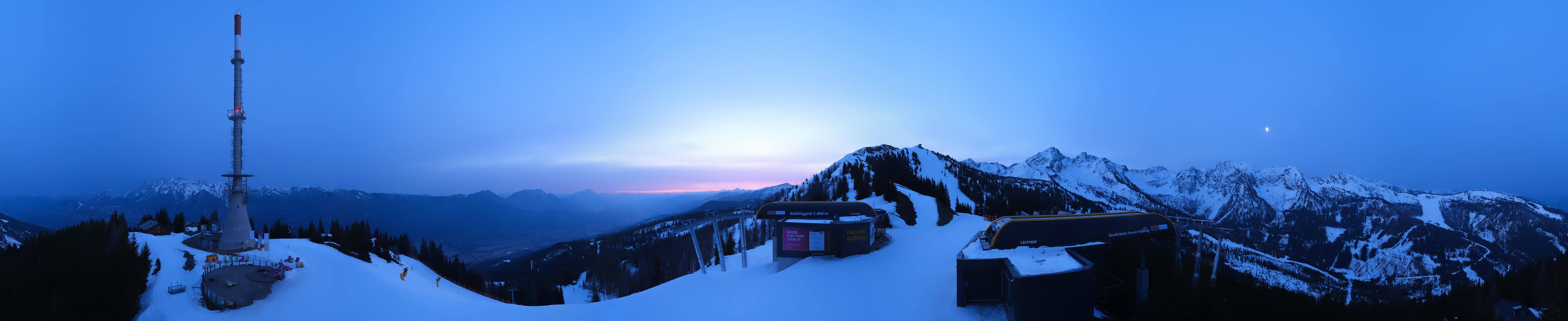 Archiv Foto Webcam Hauser Kaibling: Panorama Sendemast