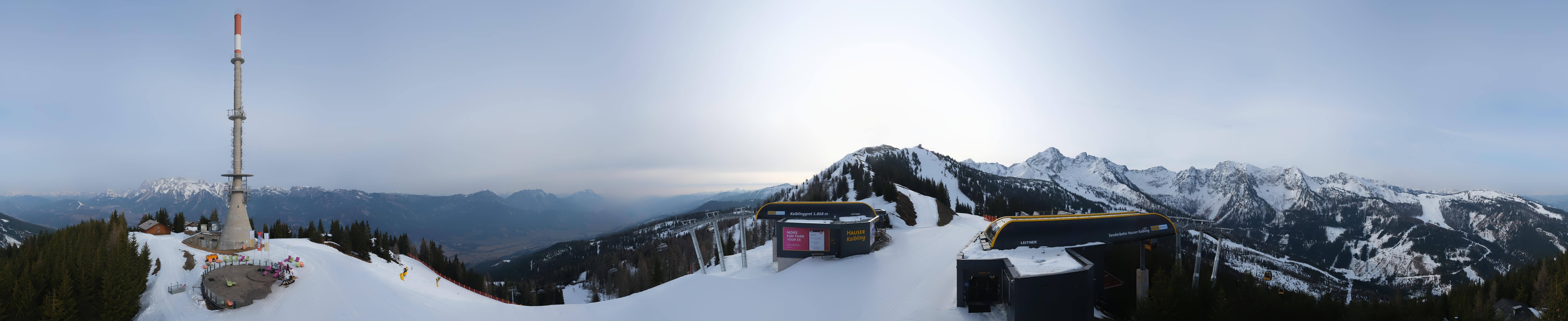 Archiv Foto Webcam Hauser Kaibling: Panorama Sendemast