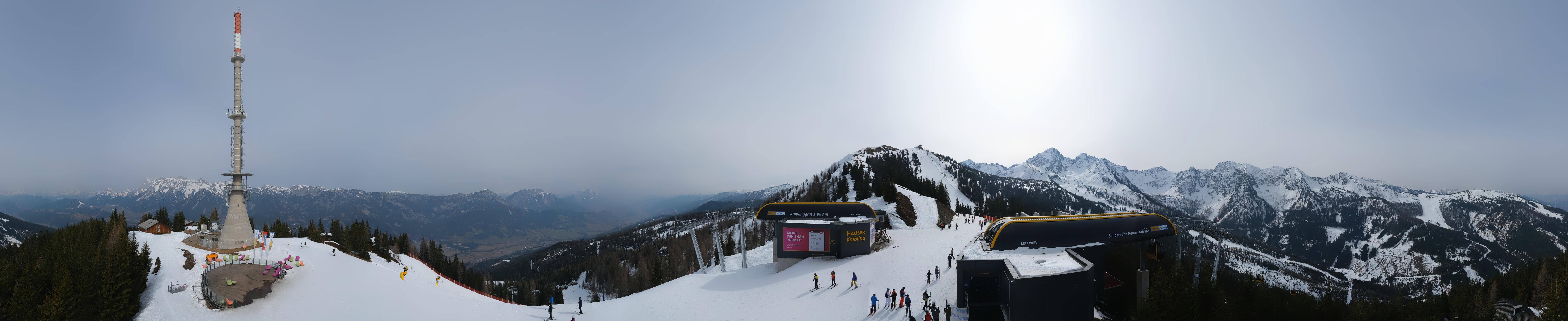 Archiv Foto Webcam Hauser Kaibling: Panorama Sendemast