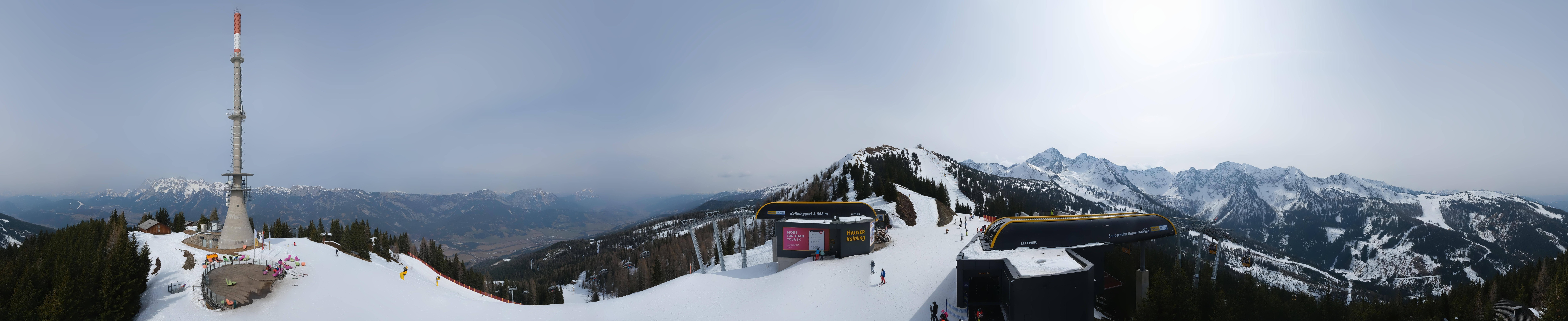 Archiv Foto Webcam Hauser Kaibling: Panorama Sendemast