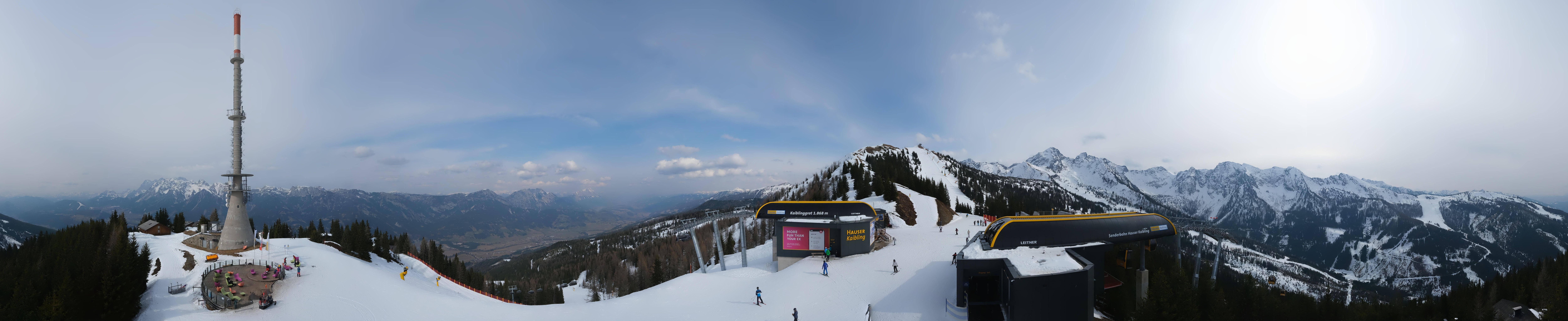 Archiv Foto Webcam Hauser Kaibling: Panorama Sendemast