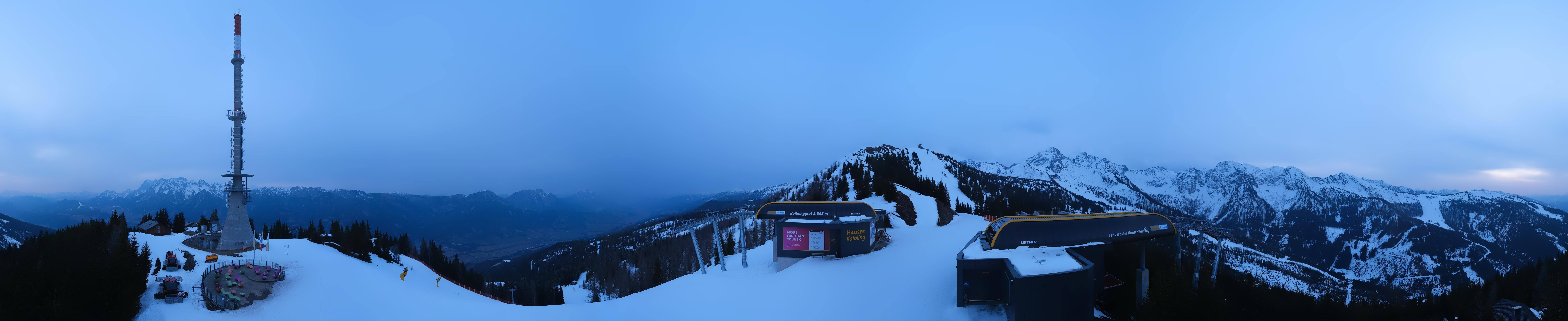 Archiv Foto Webcam Hauser Kaibling: Panorama Sendemast