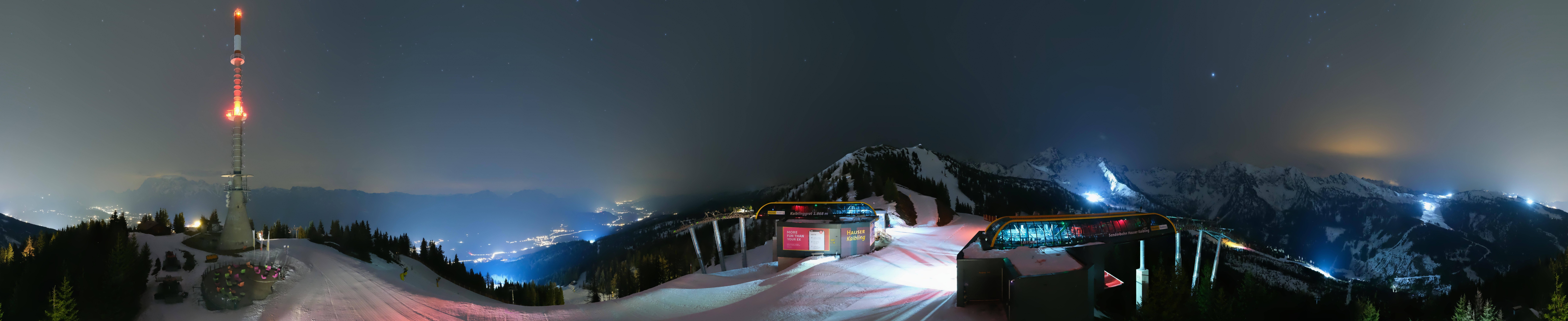 Archiv Foto Webcam Hauser Kaibling: Panorama Sendemast