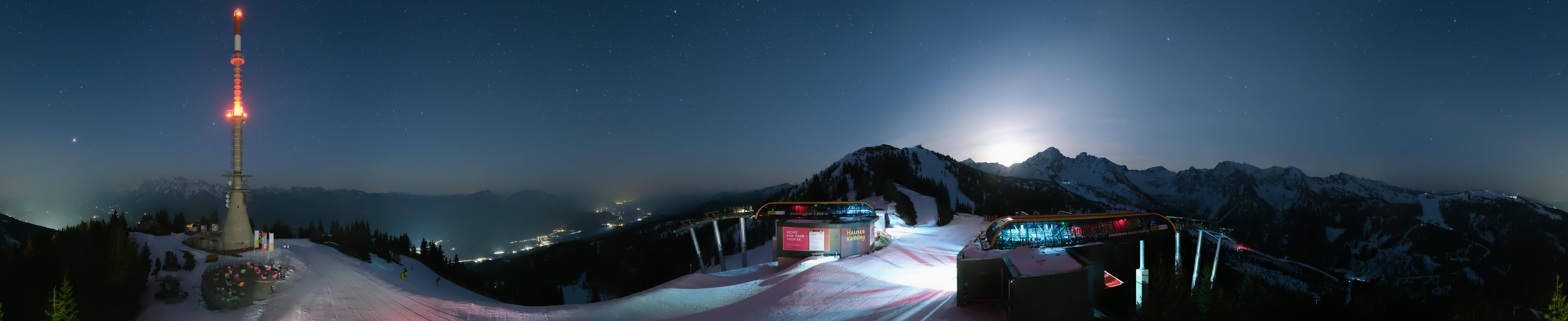 Archiv Foto Webcam Hauser Kaibling: Panorama Sendemast