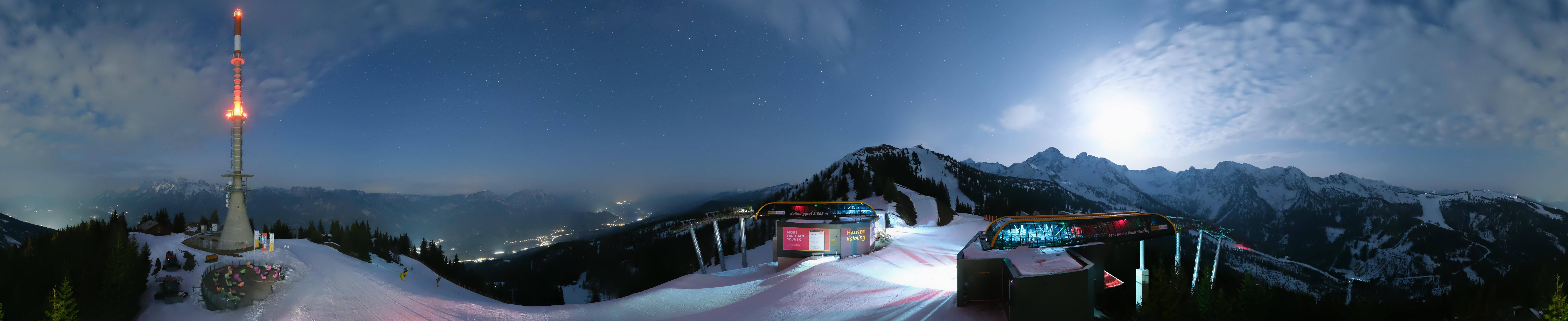 Archiv Foto Webcam Hauser Kaibling: Panorama Sendemast