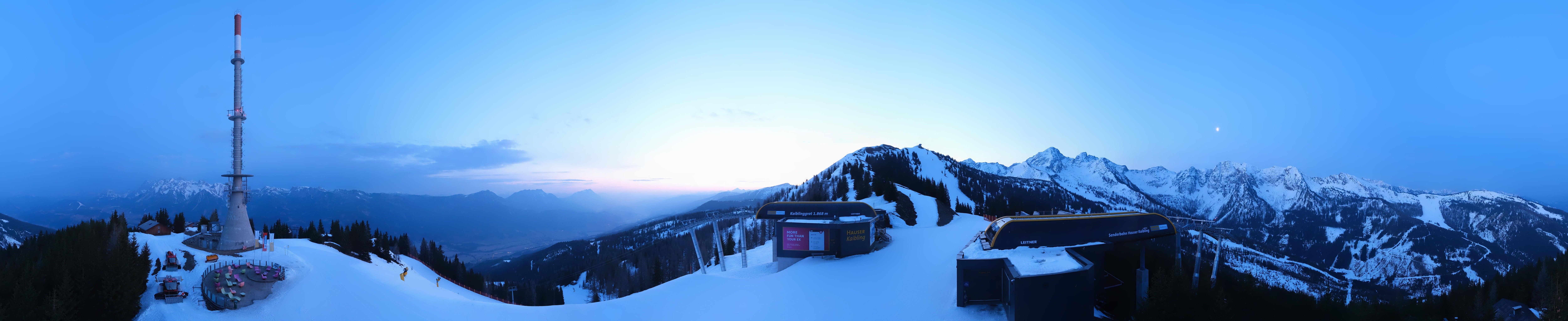 Archiv Foto Webcam Hauser Kaibling: Panorama Sendemast