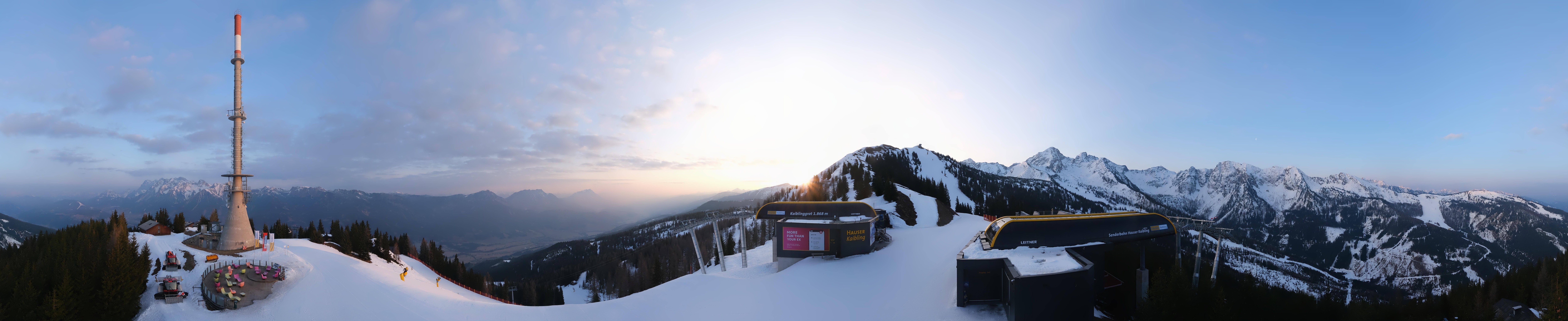 Archiv Foto Webcam Hauser Kaibling: Panorama Sendemast