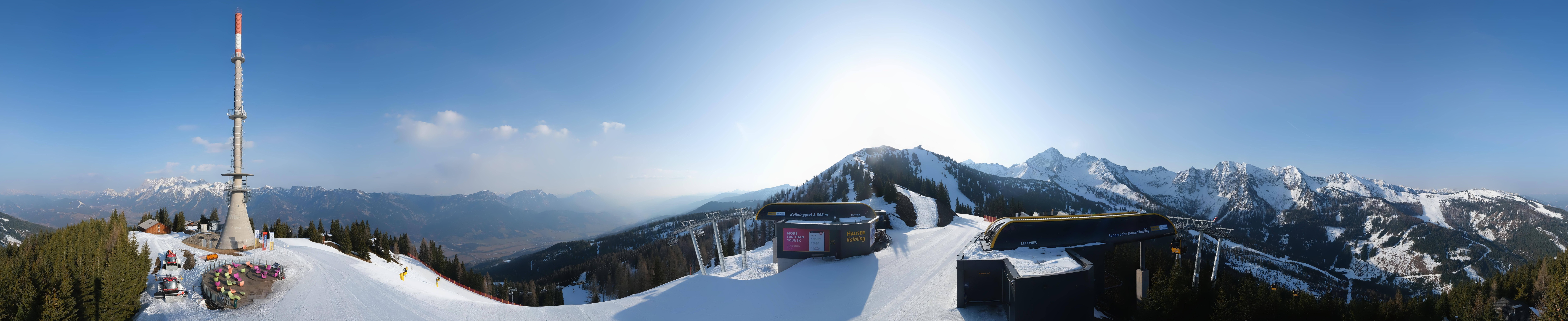 Archiv Foto Webcam Hauser Kaibling: Panorama Sendemast