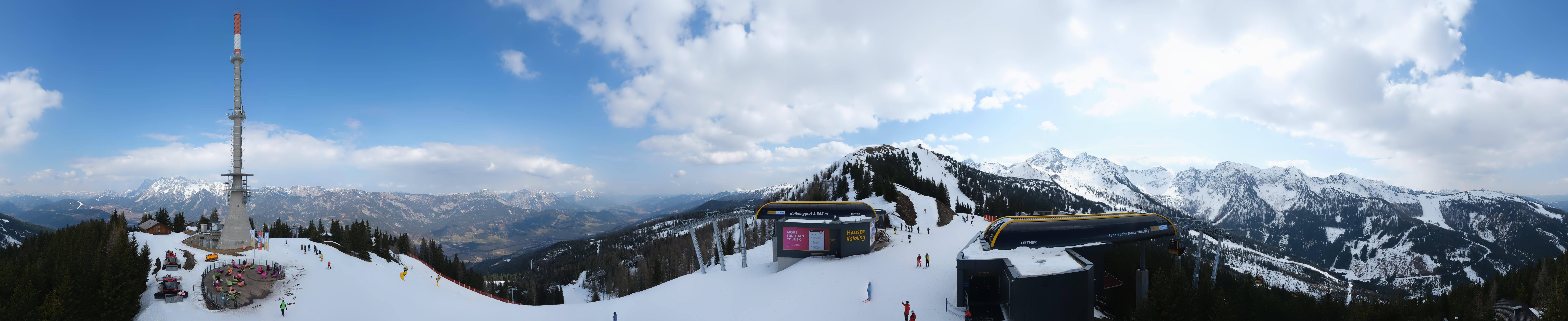 Archiv Foto Webcam Hauser Kaibling: Panorama Sendemast