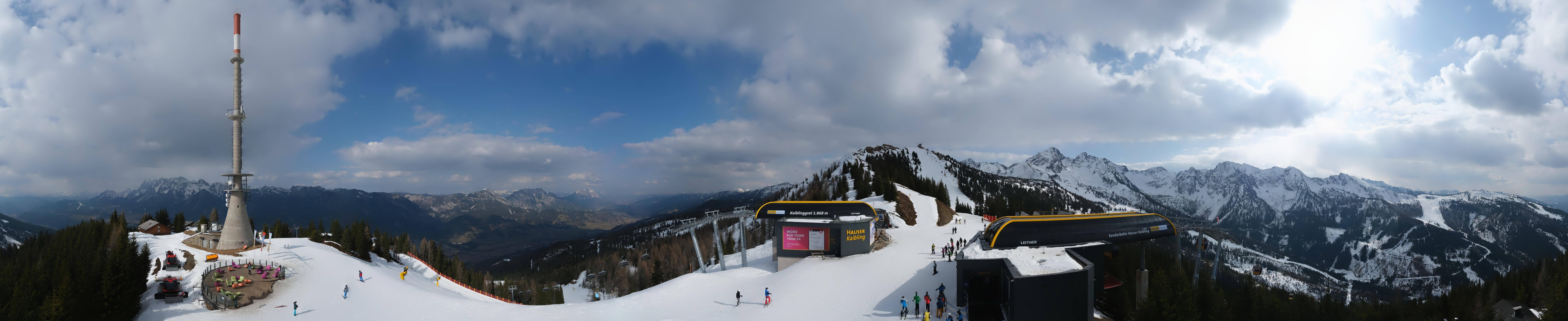 Archiv Foto Webcam Hauser Kaibling: Panorama Sendemast