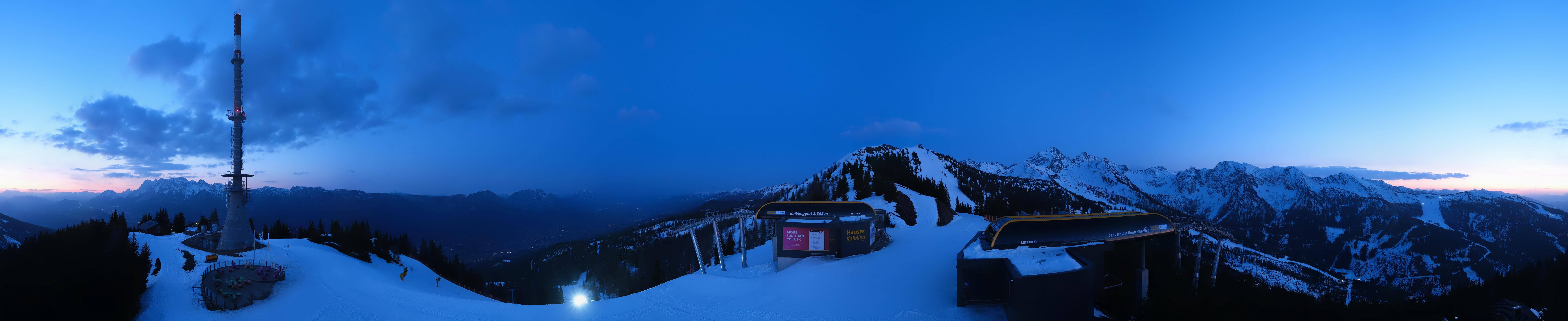 Archiv Foto Webcam Hauser Kaibling: Panorama Sendemast