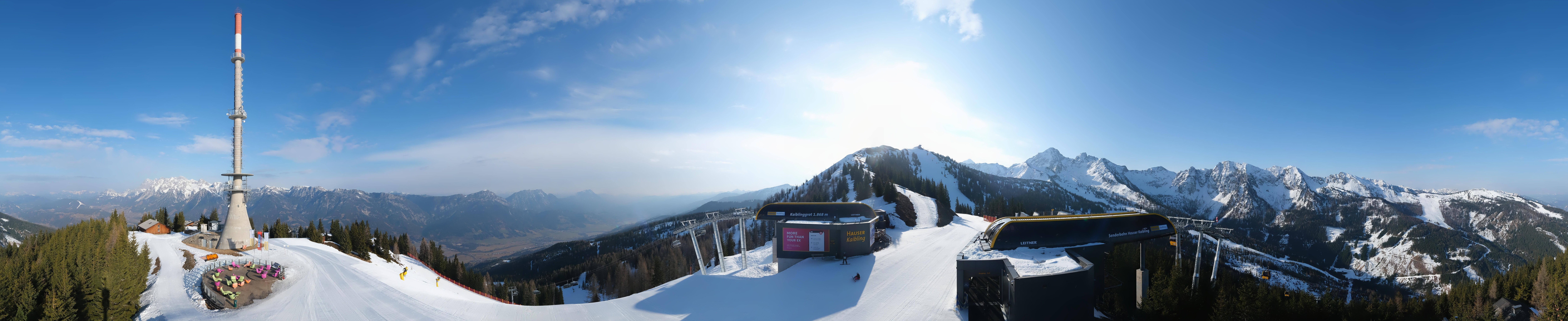 Archiv Foto Webcam Hauser Kaibling: Panorama Sendemast