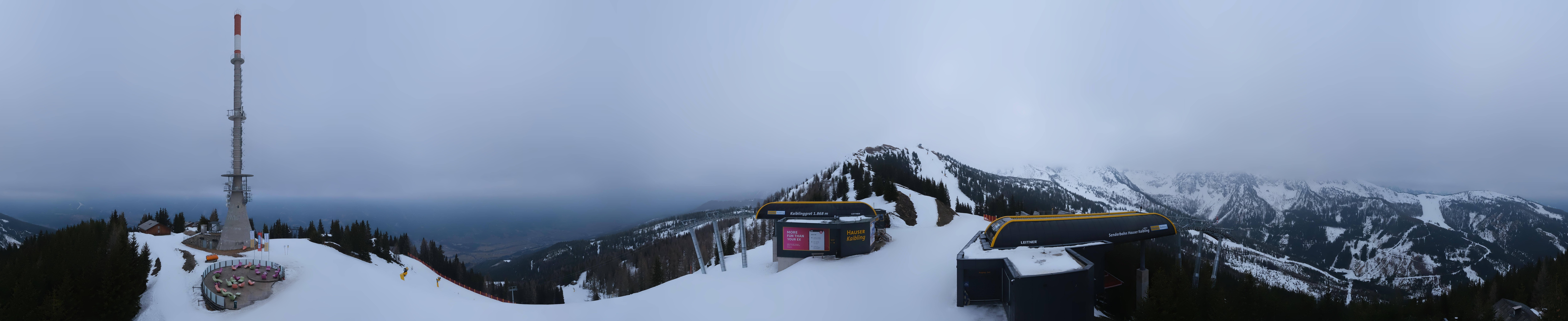 Archiv Foto Webcam Hauser Kaibling: Panorama Sendemast