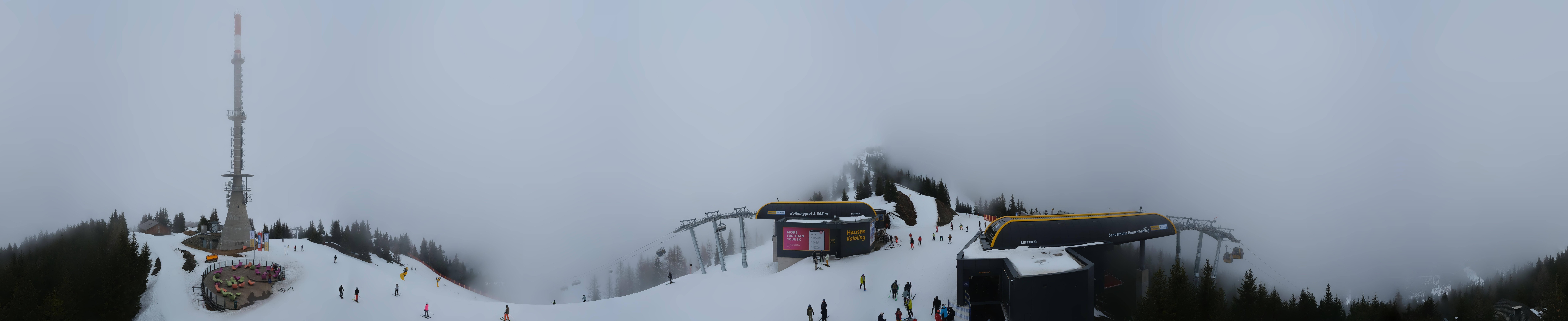 Archiv Foto Webcam Hauser Kaibling: Panorama Sendemast