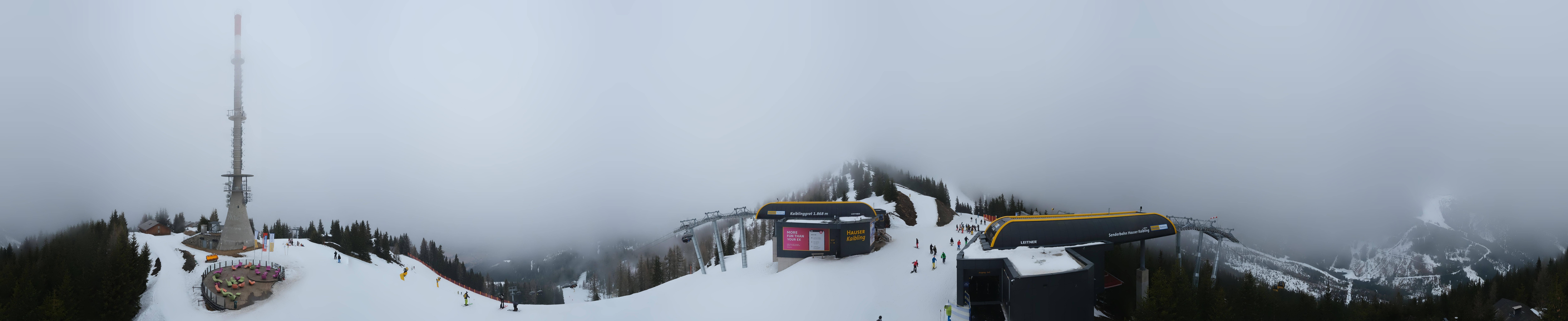 Archiv Foto Webcam Hauser Kaibling: Panorama Sendemast