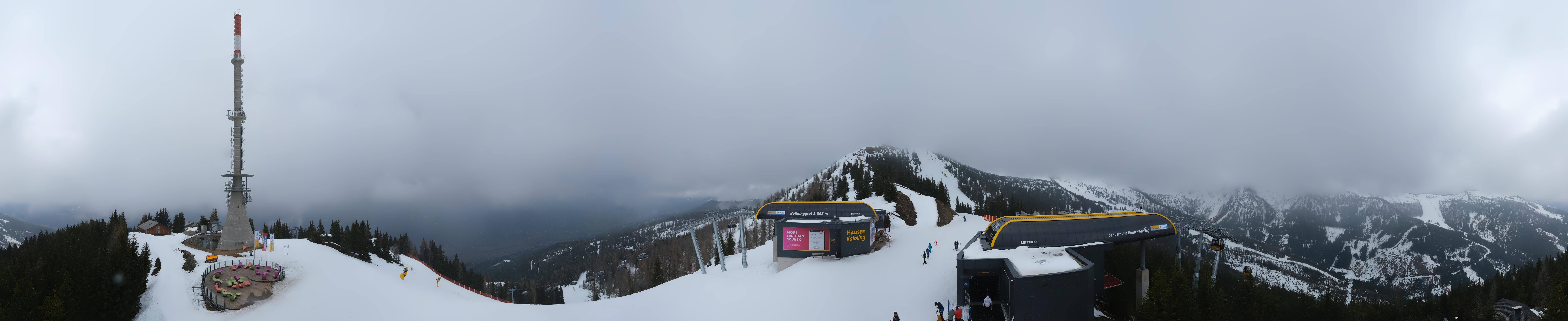 Archiv Foto Webcam Hauser Kaibling: Panorama Sendemast
