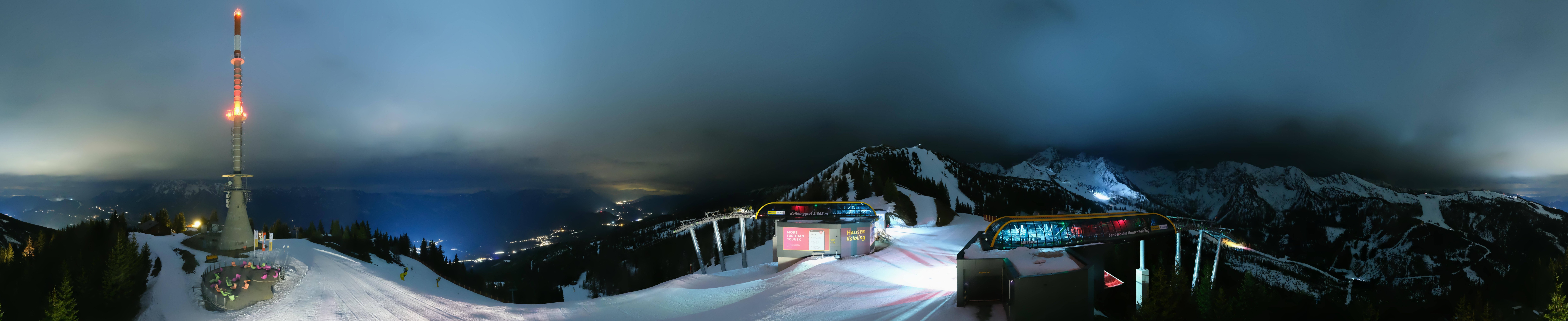 Archiv Foto Webcam Hauser Kaibling: Panorama Sendemast