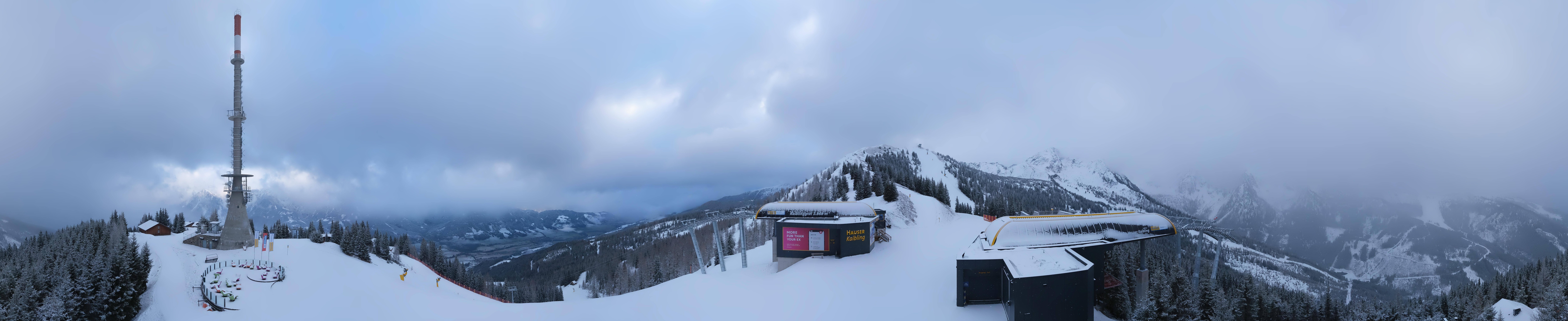 Archiv Foto Webcam Hauser Kaibling: Panorama Sendemast
