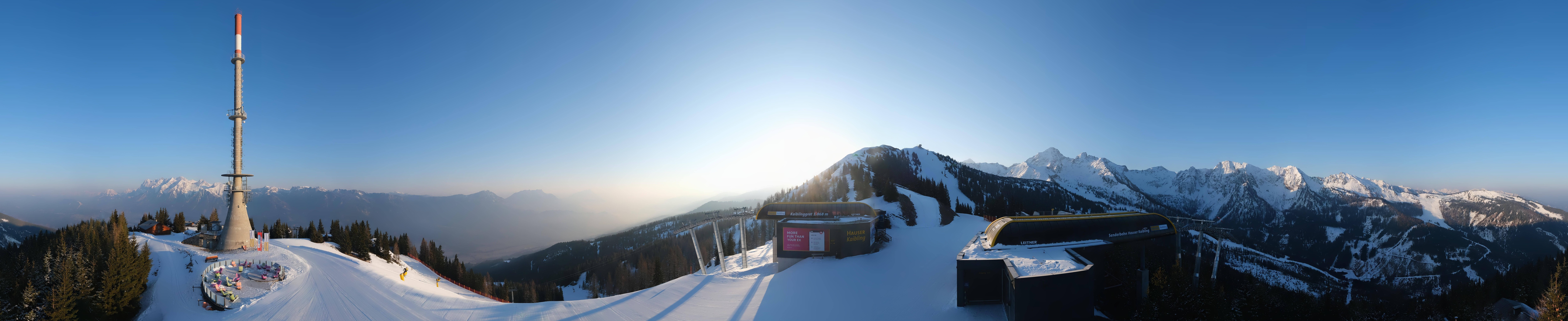 Archiv Foto Webcam Hauser Kaibling: Panorama Sendemast