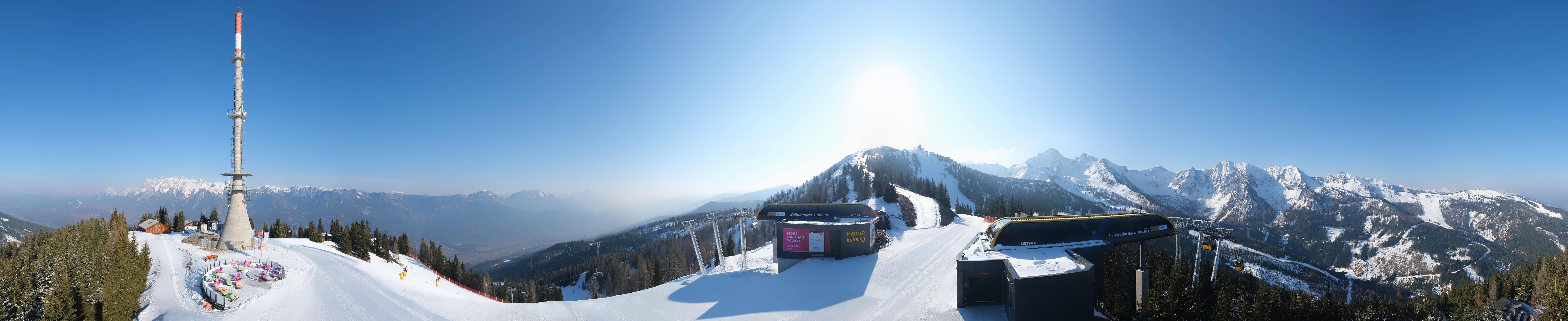 Archiv Foto Webcam Hauser Kaibling: Panorama Sendemast