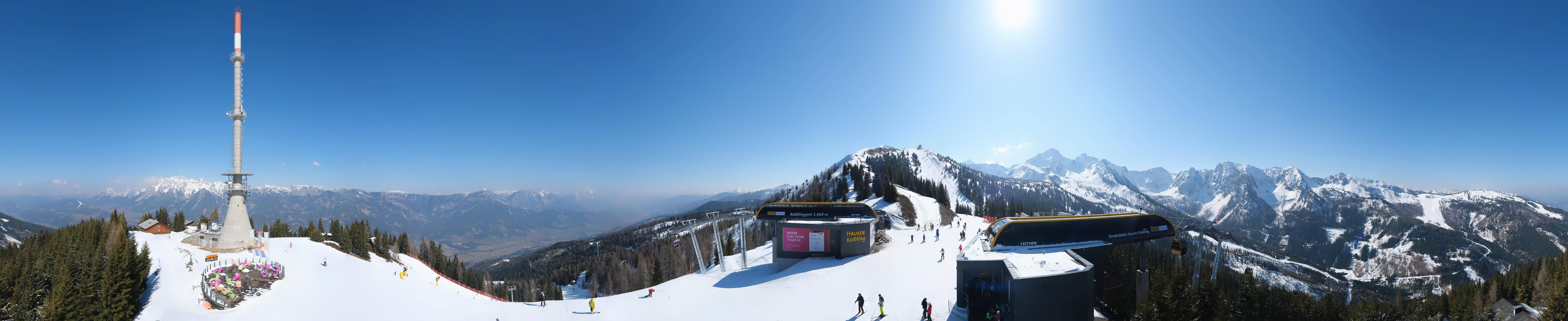 Archiv Foto Webcam Hauser Kaibling: Panorama Sendemast