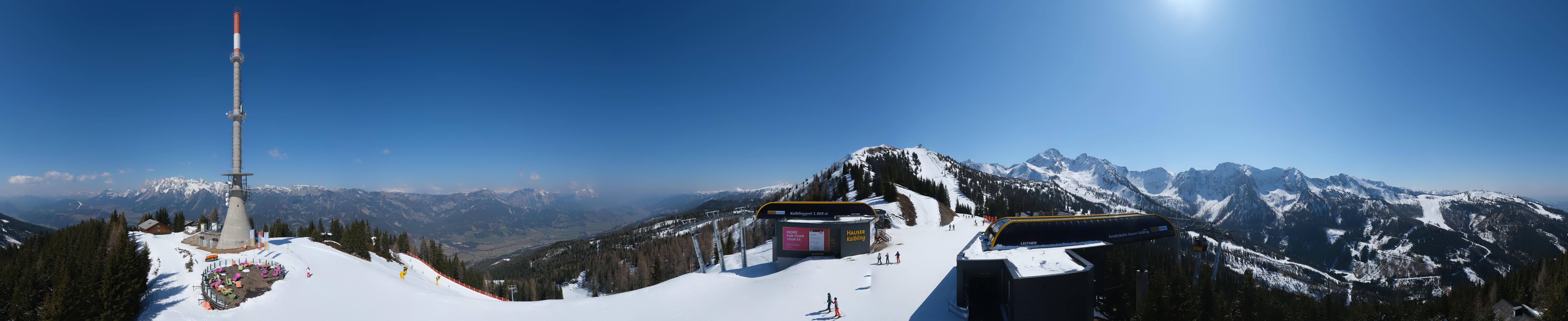 Archiv Foto Webcam Hauser Kaibling: Panorama Sendemast