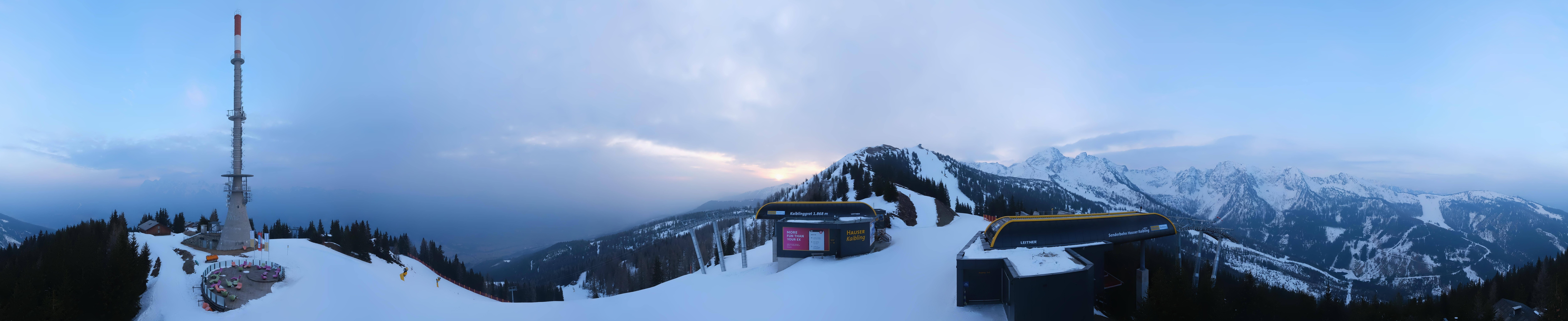 Archiv Foto Webcam Hauser Kaibling: Panorama Sendemast