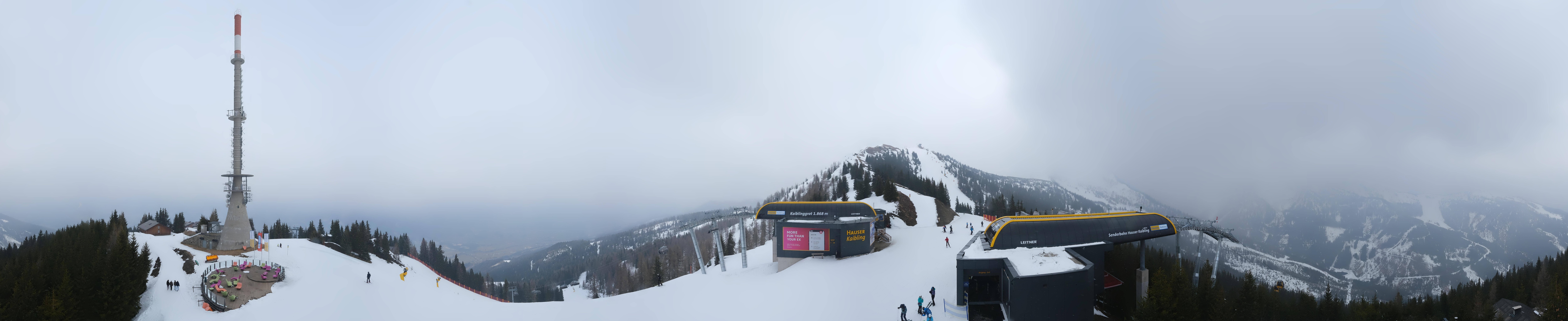 Archiv Foto Webcam Hauser Kaibling: Panorama Sendemast