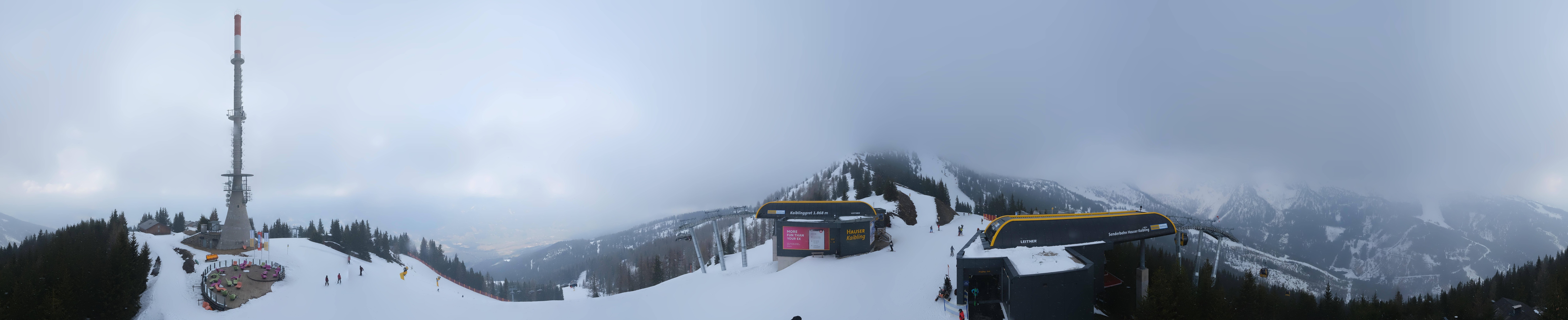 Archiv Foto Webcam Hauser Kaibling: Panorama Sendemast