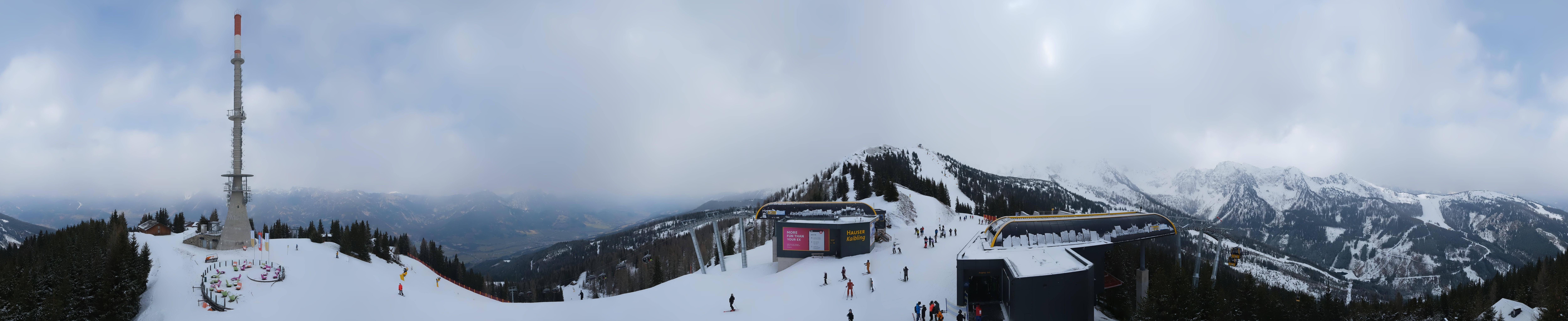 Archiv Foto Webcam Hauser Kaibling: Panorama Sendemast