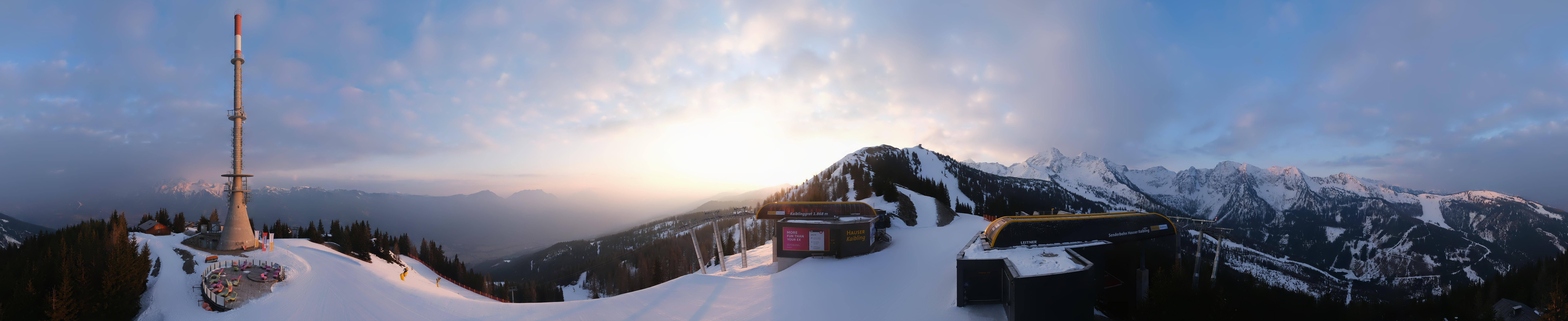 Archiv Foto Webcam Hauser Kaibling: Panorama Sendemast