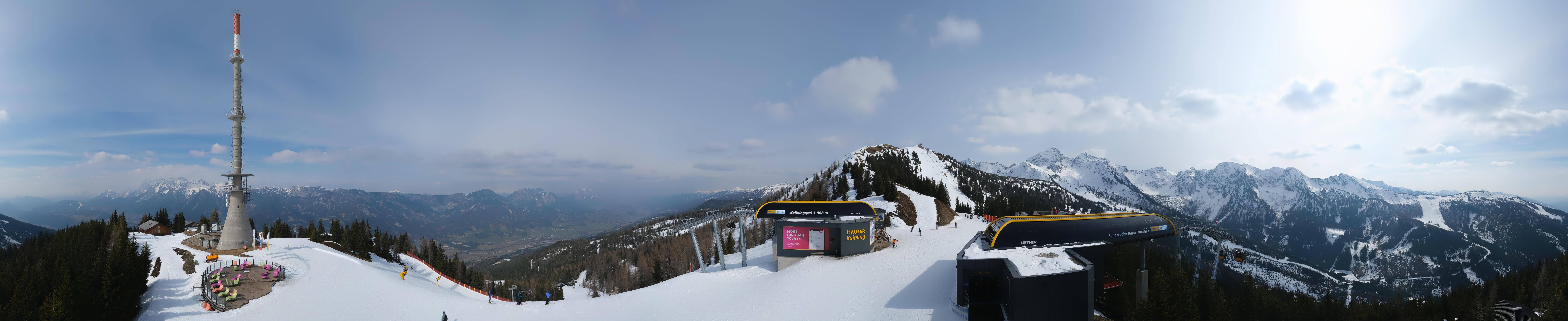 Archiv Foto Webcam Hauser Kaibling: Panorama Sendemast