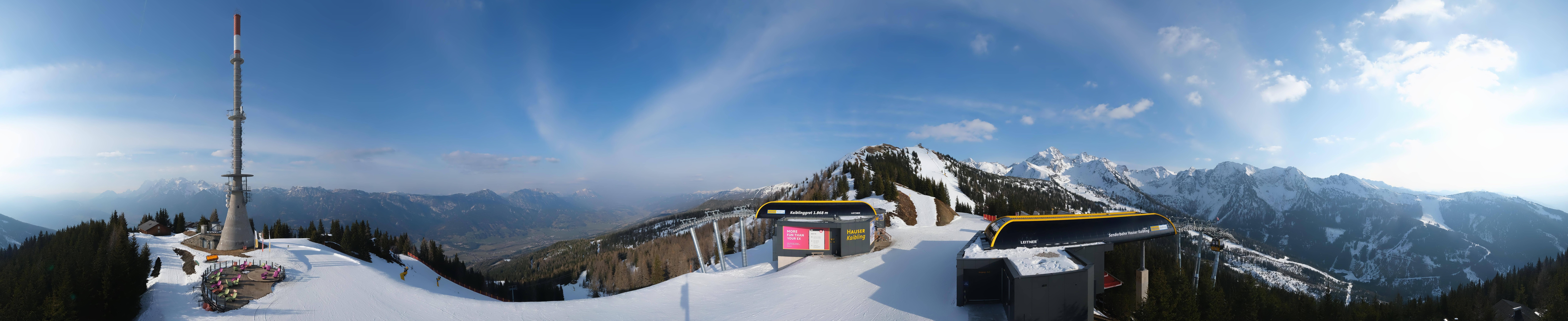 Archiv Foto Webcam Hauser Kaibling: Panorama Sendemast