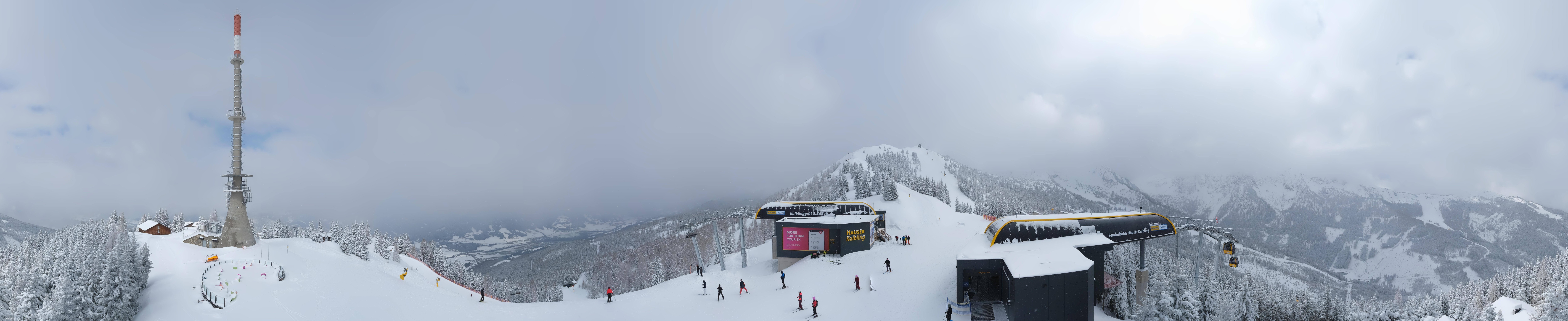 Archiv Foto Webcam Hauser Kaibling: Panorama Sendemast