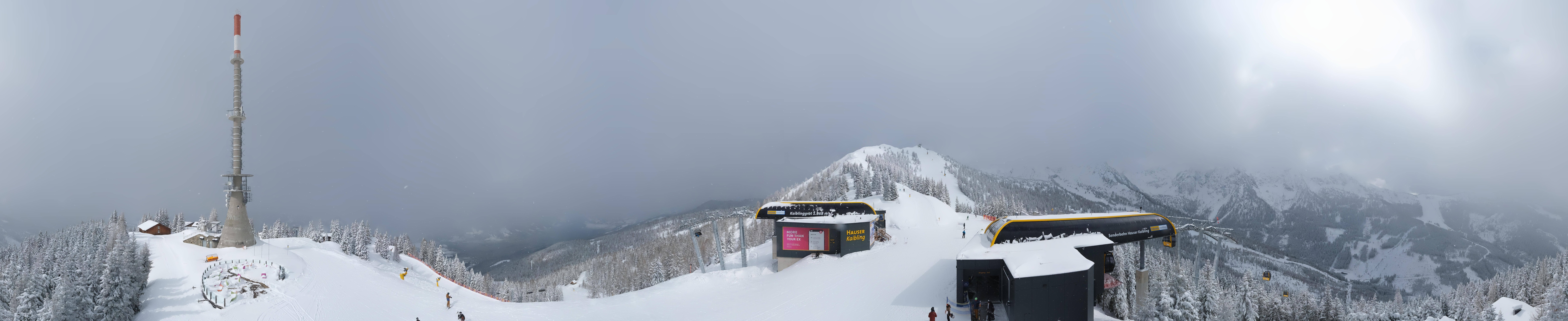 Archiv Foto Webcam Hauser Kaibling: Panorama Sendemast