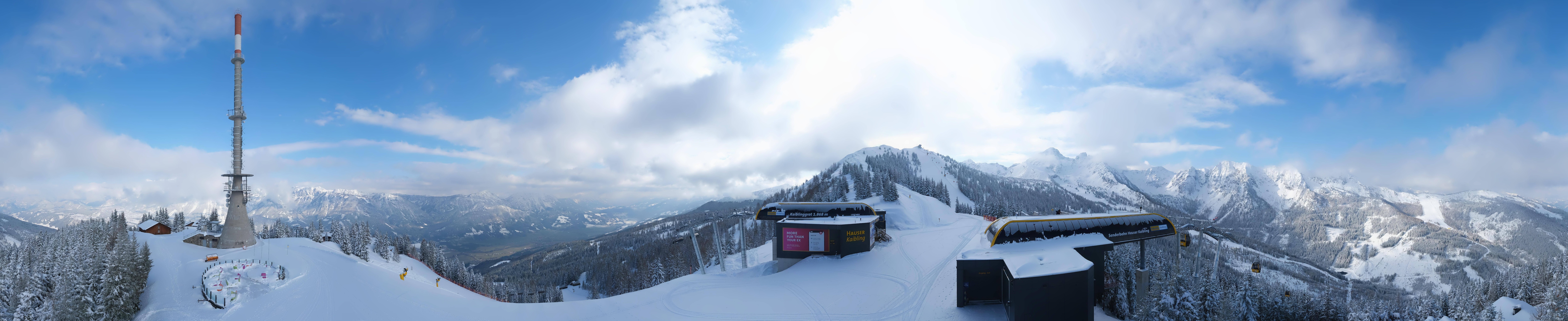 Archiv Foto Webcam Hauser Kaibling: Panorama Sendemast