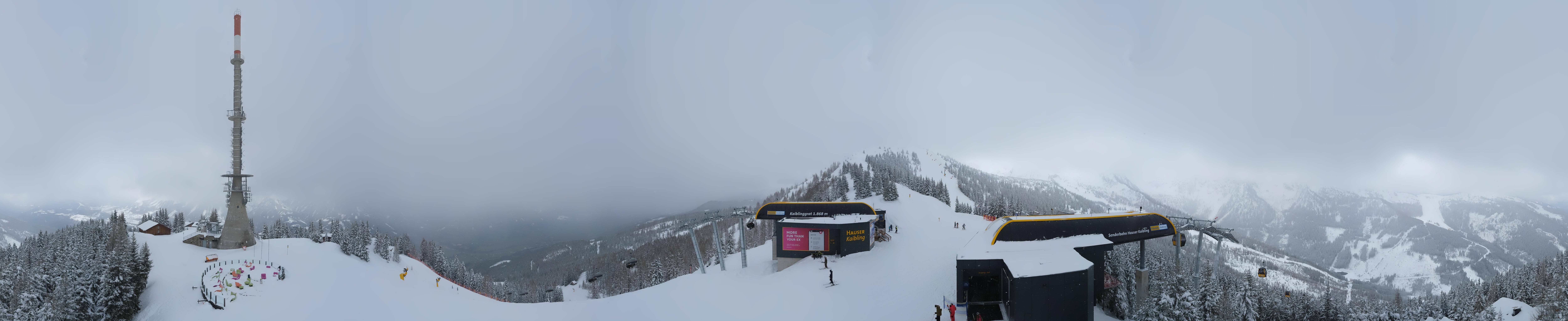 Archiv Foto Webcam Hauser Kaibling: Panorama Sendemast