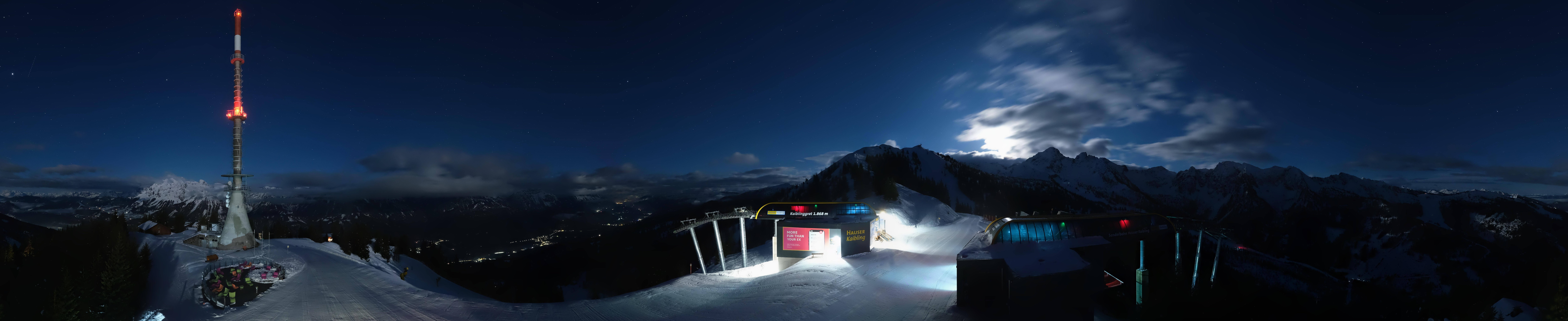 Archiv Foto Webcam Hauser Kaibling: Panorama Sendemast