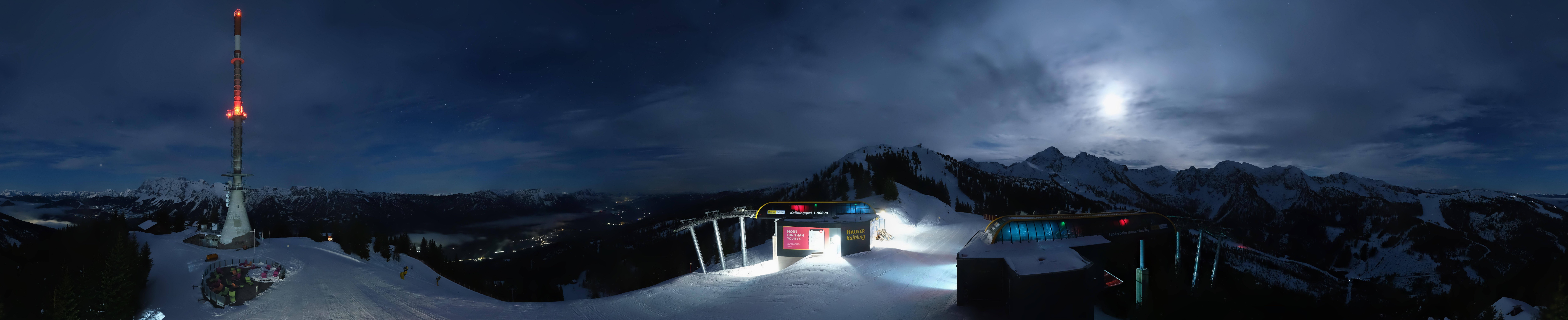 Archiv Foto Webcam Hauser Kaibling: Panorama Sendemast