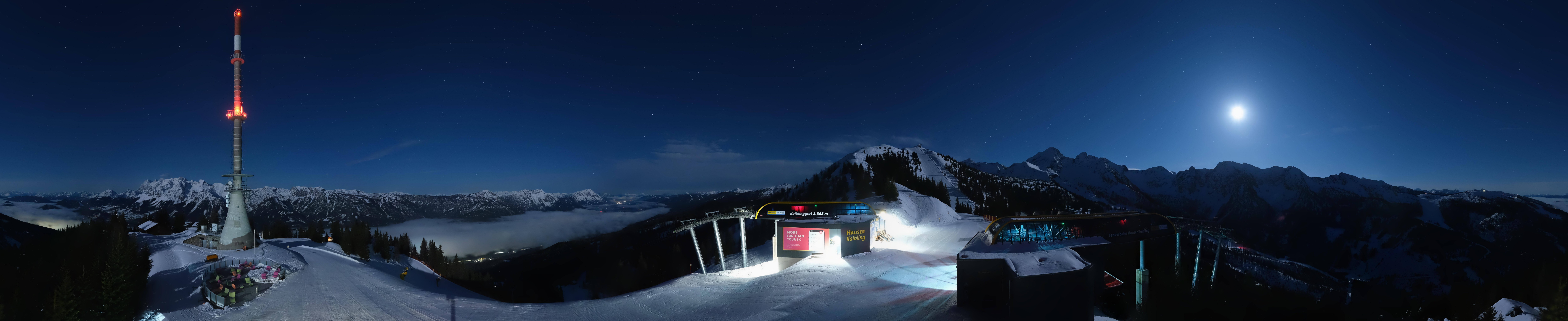 Archiv Foto Webcam Hauser Kaibling: Panorama Sendemast