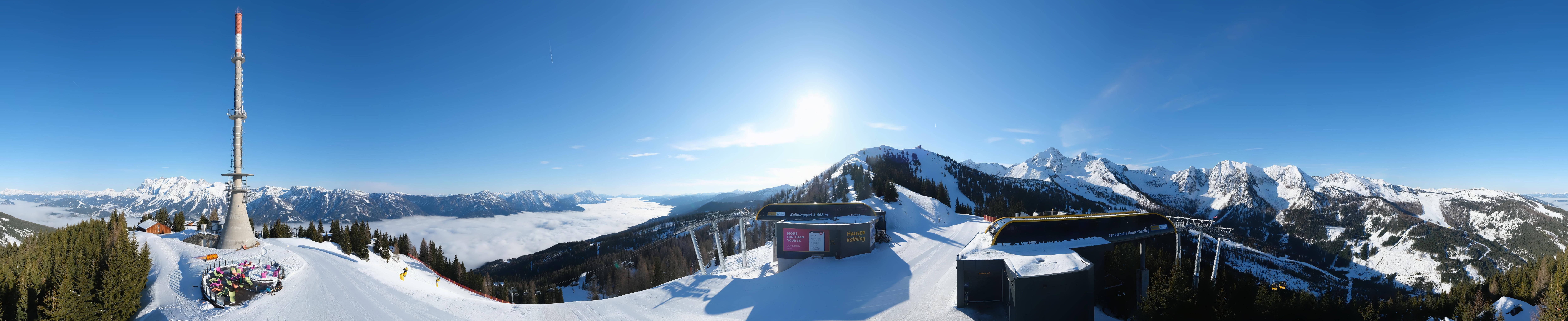 Archiv Foto Webcam Hauser Kaibling: Panorama Sendemast