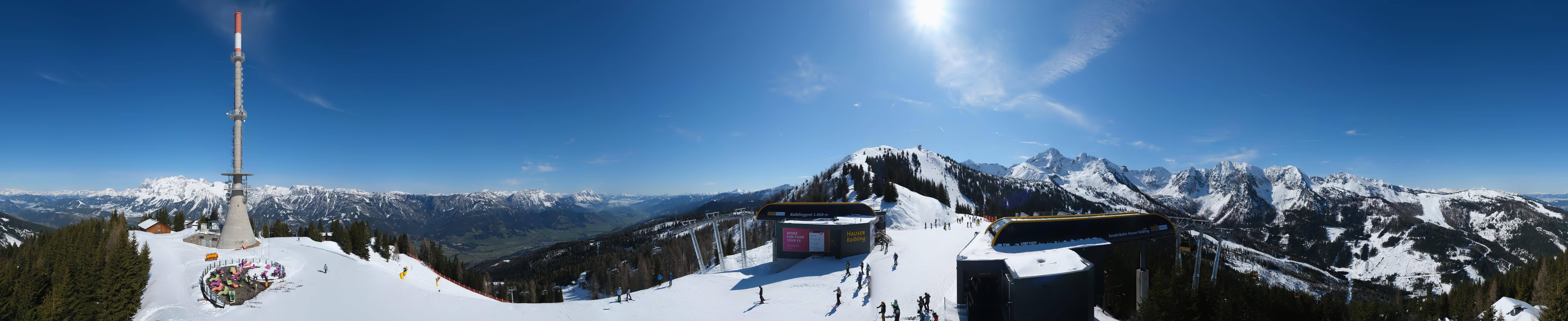 Archiv Foto Webcam Hauser Kaibling: Panorama Sendemast