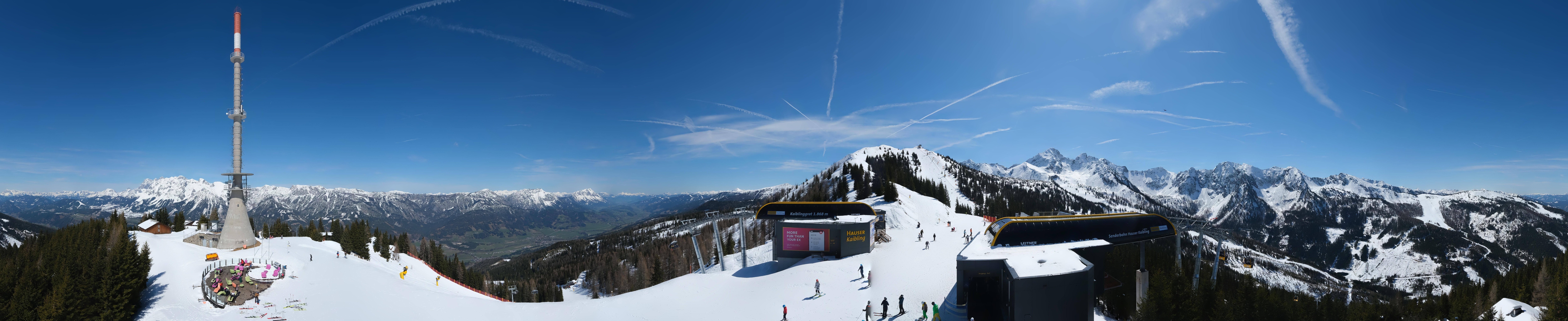 Archiv Foto Webcam Hauser Kaibling: Panorama Sendemast