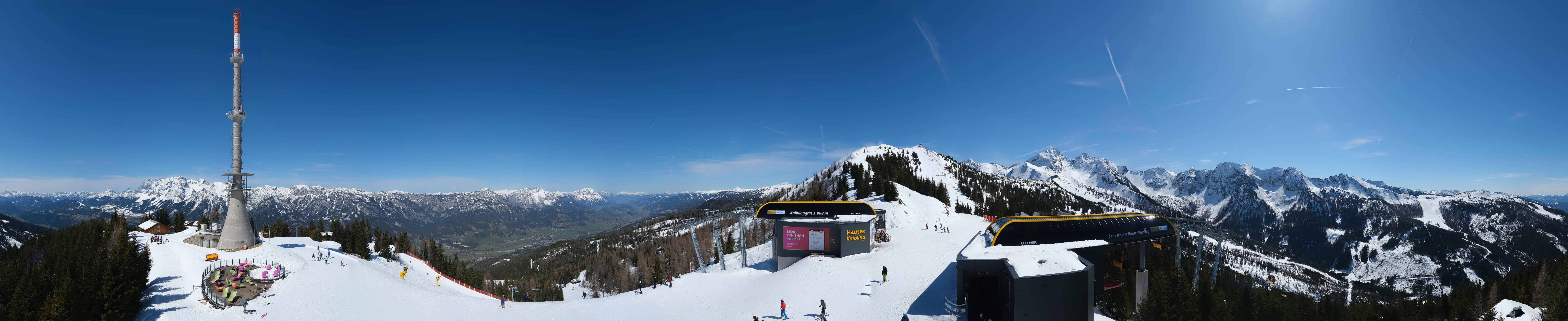 Archiv Foto Webcam Hauser Kaibling: Panorama Sendemast