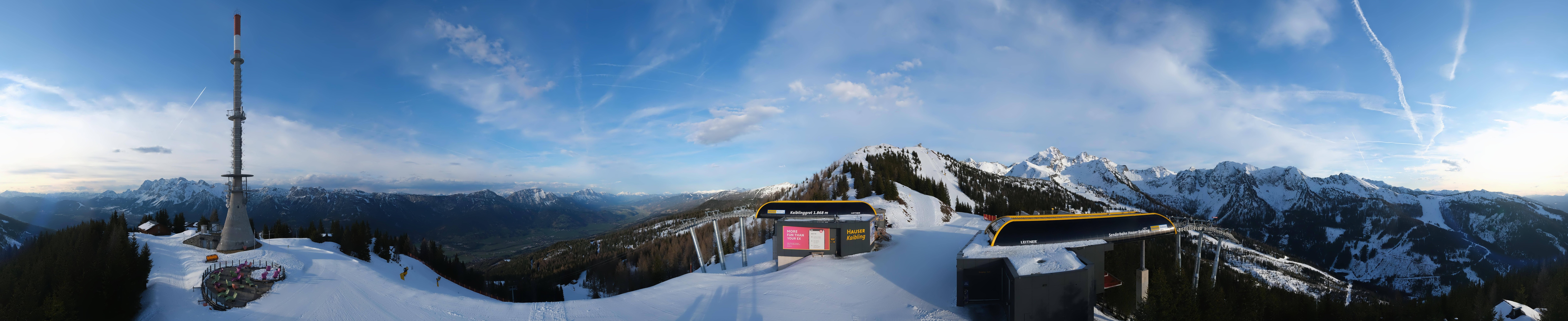 Archiv Foto Webcam Hauser Kaibling: Panorama Sendemast