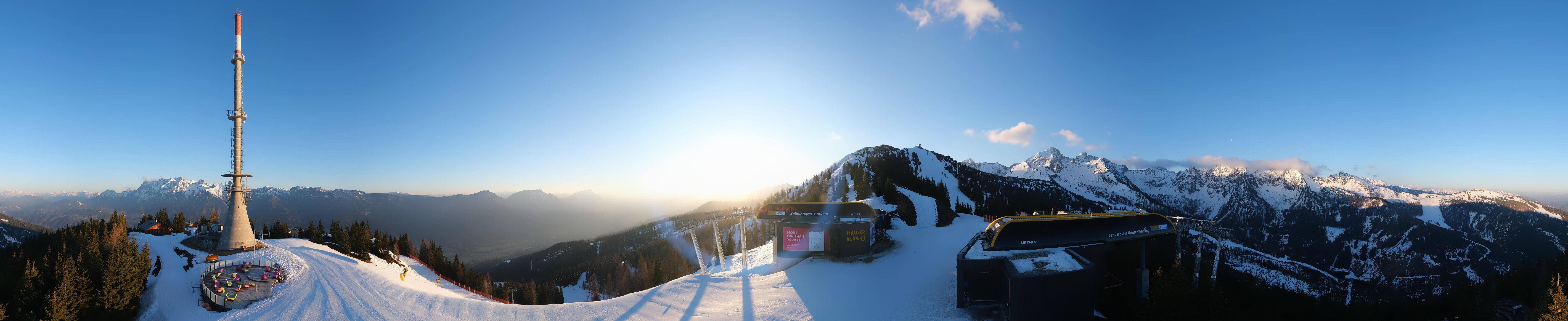 Archiv Foto Webcam Hauser Kaibling: Panorama Sendemast