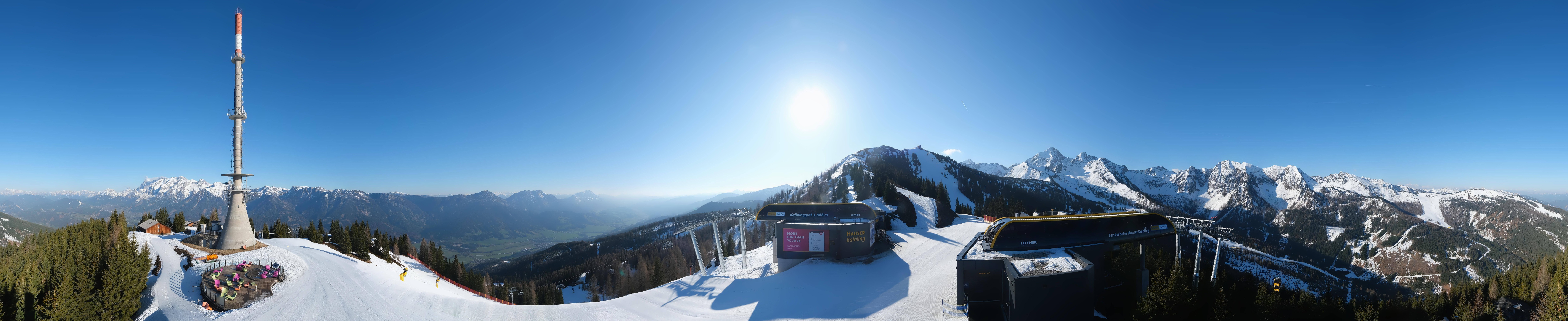 Archiv Foto Webcam Hauser Kaibling: Panorama Sendemast