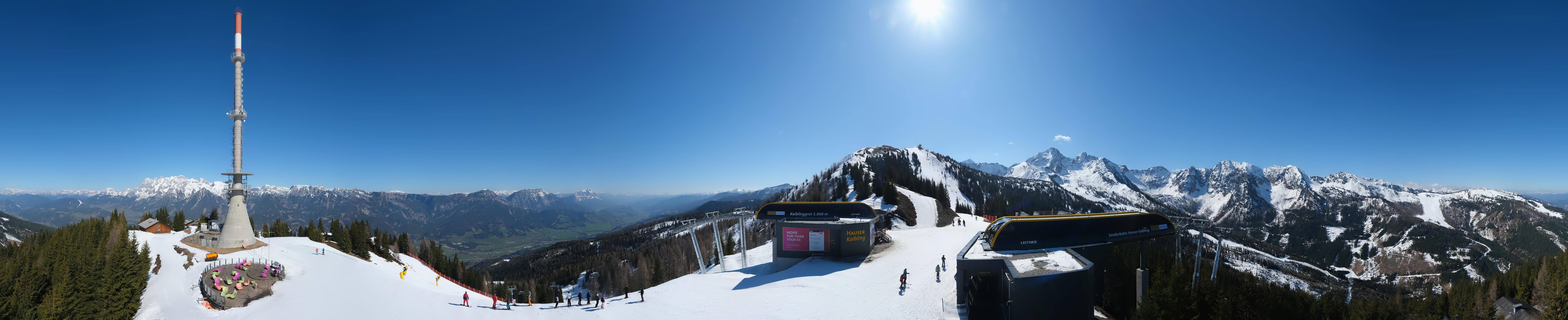 Archiv Foto Webcam Hauser Kaibling: Panorama Sendemast