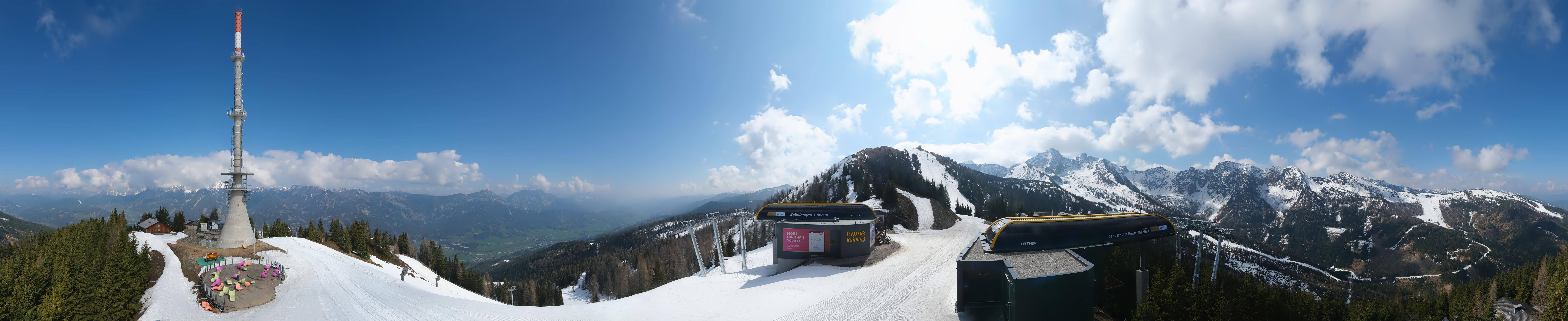 Archiv Foto Webcam Hauser Kaibling: Panorama Sendemast